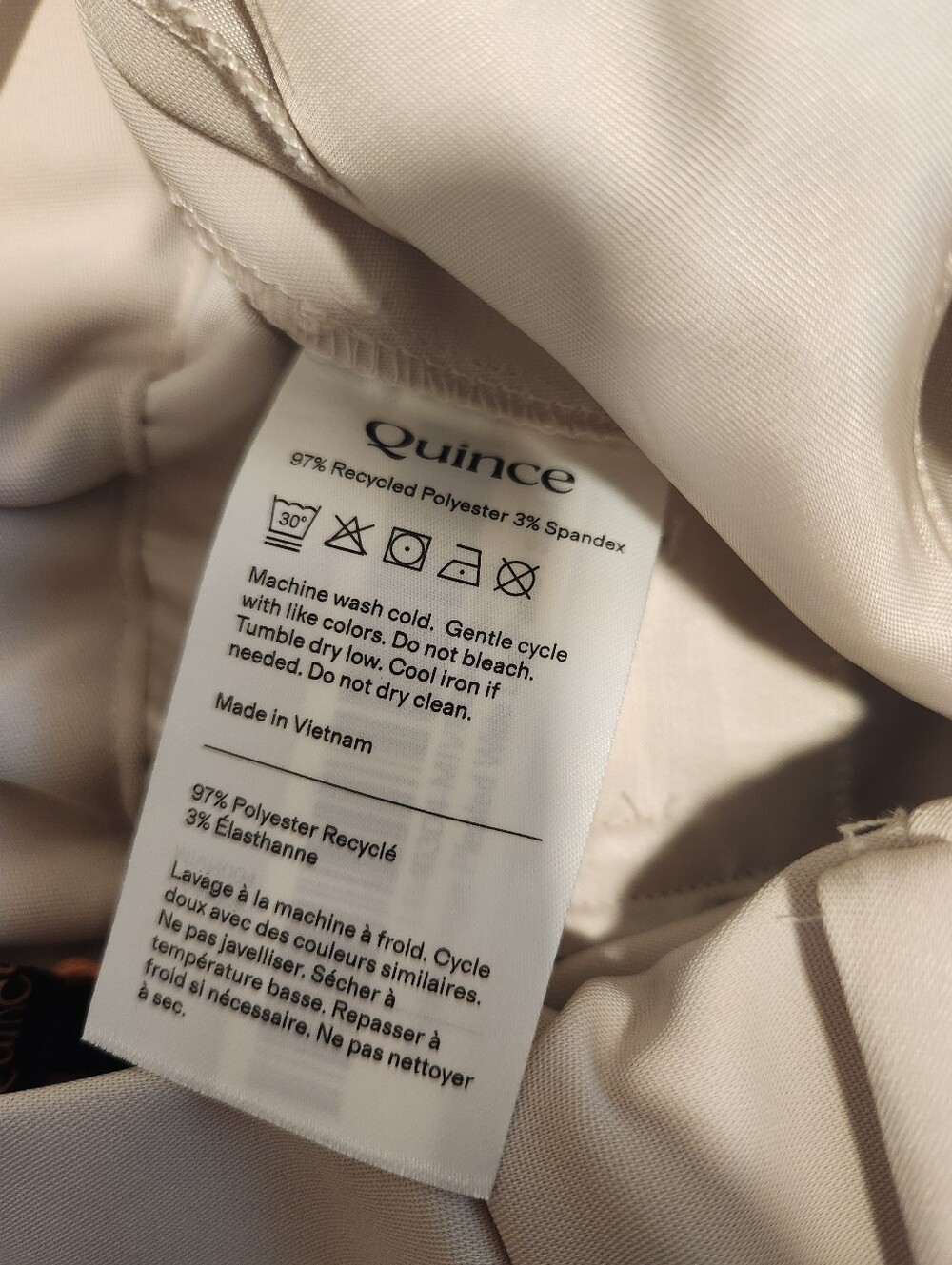 NWT Quince Stretch Crepe Pleated Wide Leg Pants Size 6 In Sand - Picture 5 of 12